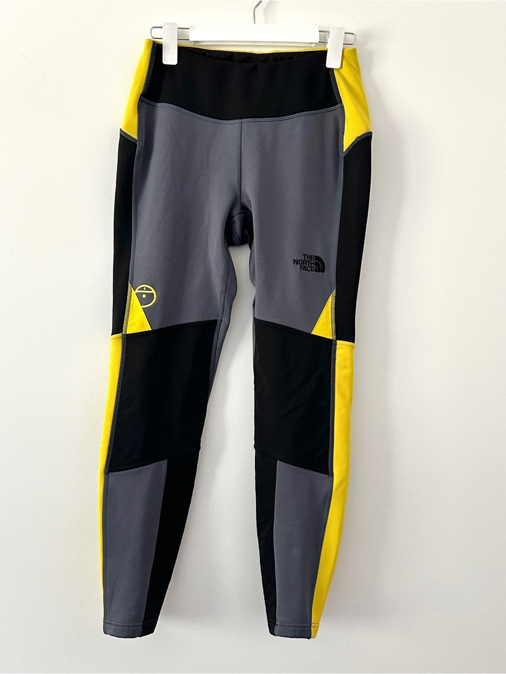 The North Face Steep Tech Yellow Grey Fleece Tights